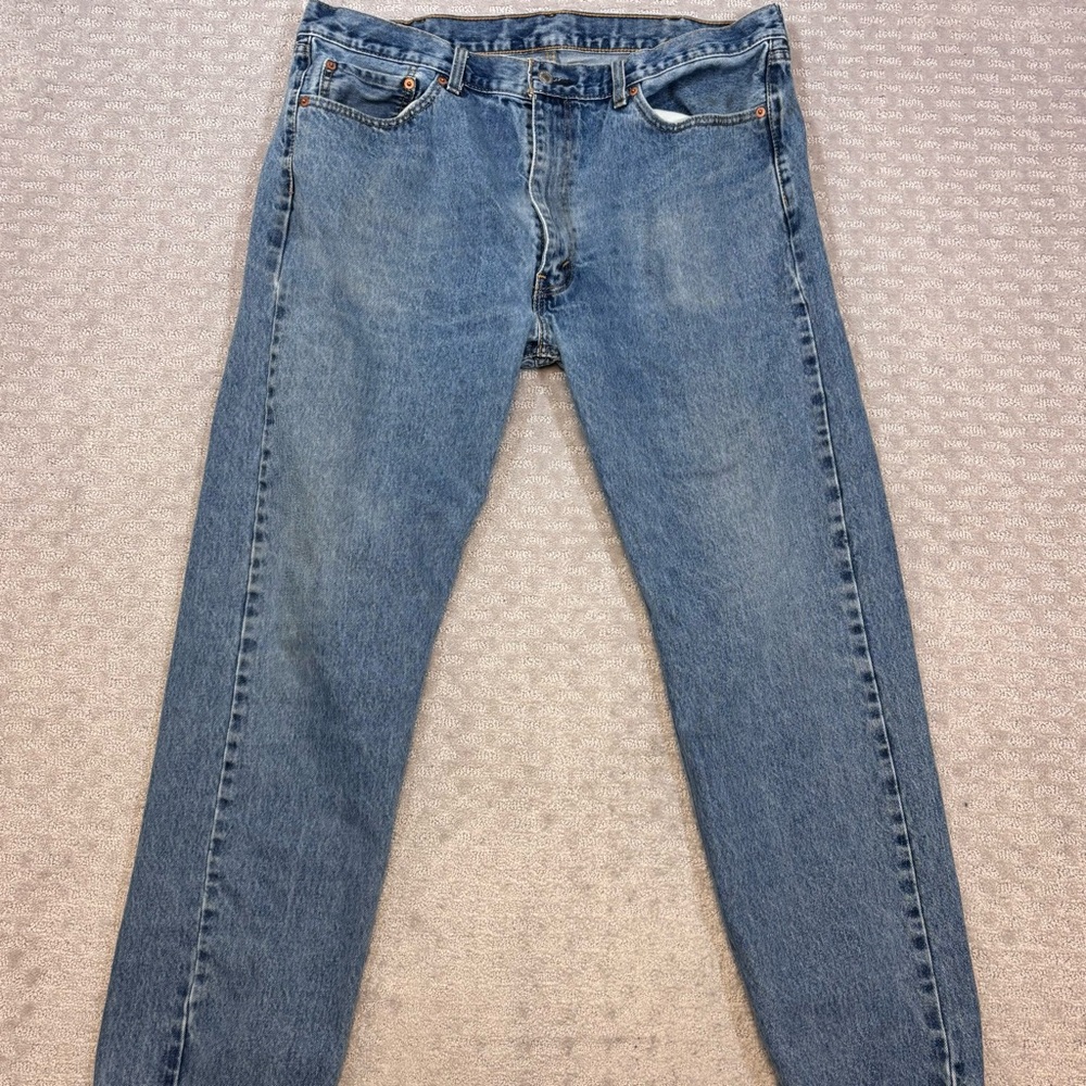 Levis 505 Jeans Mens 40x31 Straight Leg Relaxed Fit Blue Denim Pants